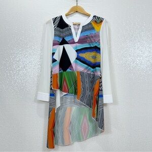 Adore Abstract Geometric High-Low Tunic Top – Size Small